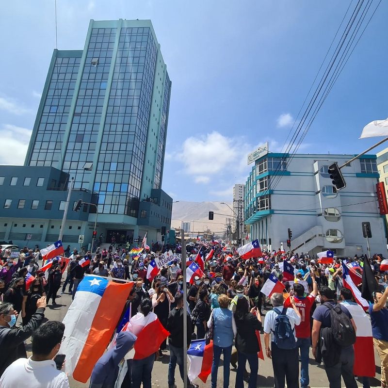 Se efectuó nueva marcha contra la inmigración ilegal en Iquique
