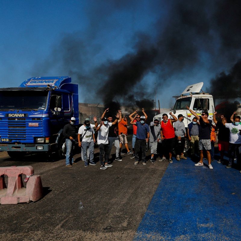 Presidente Sebastián Piñera encabezó reunión de emergencia por protestas de camioneros en el norte del país