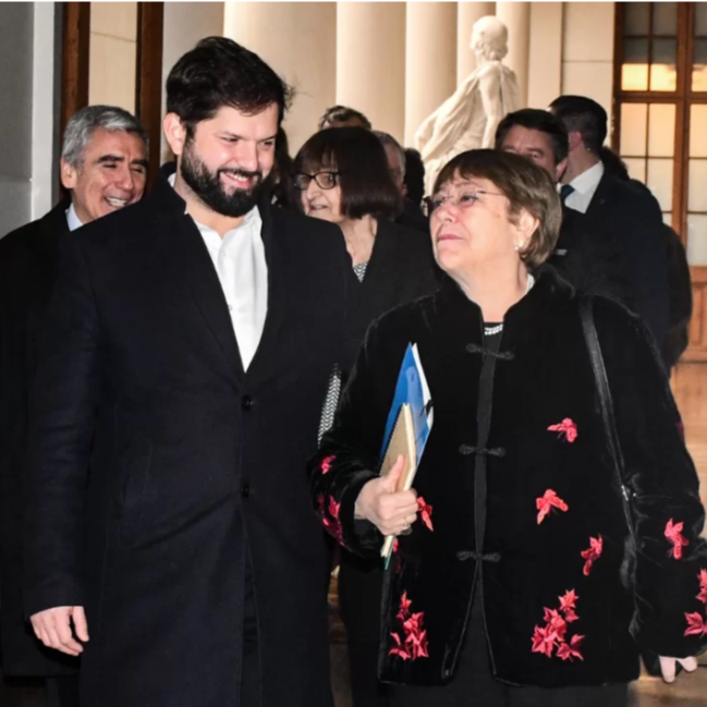 “Chile postulará a la expresidenta, Michelle Bachelet, para que sea secretaria general de la ONU”, anunció Boric ante asamblea general del organismo