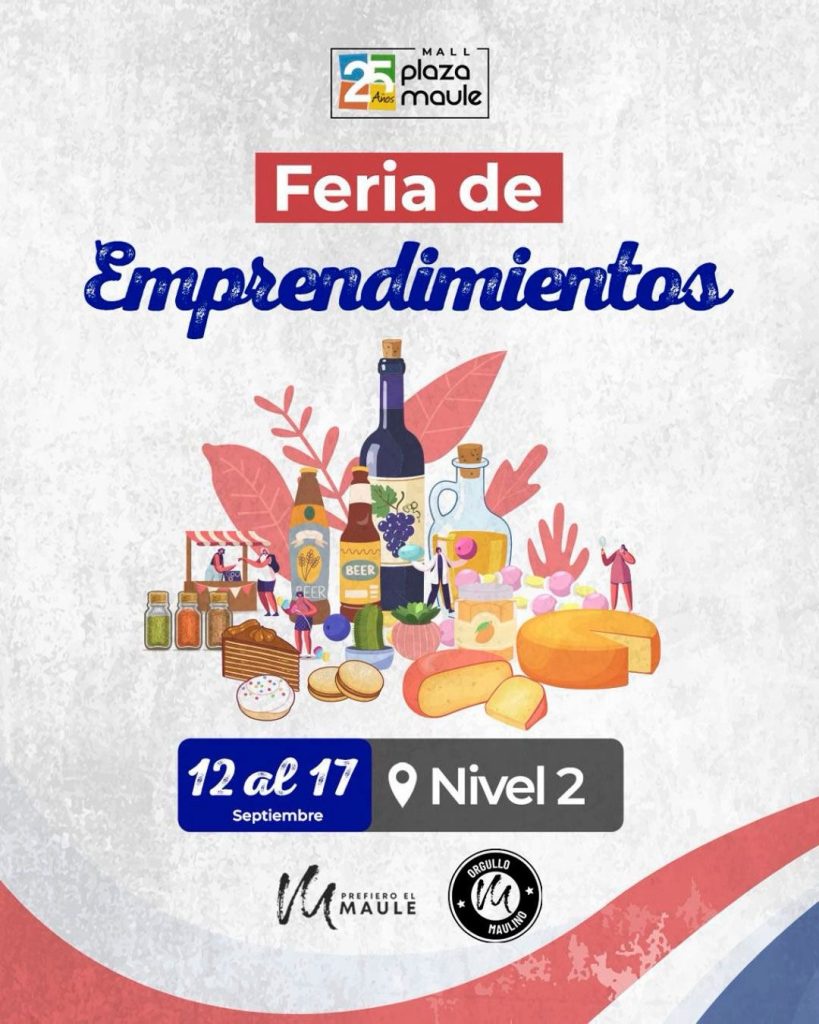 Feria de Emprendimiento en Mall Plaza Maule reunirá a 20 emprendedores locales con productos típicos