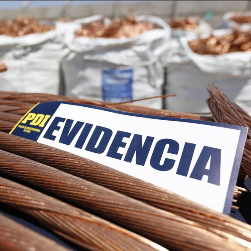 PDI encuentra más de una tonelada y media de cables de cobre robados, en una vivienda del sector suroriente de Talca